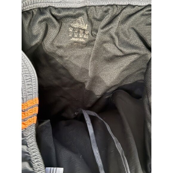 Adidas Mens Athletic Shorts Black Dark Grey Orange Response Logo Climalite 2XL - Picture 6 of 14
